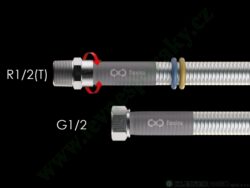 Hadice 0,5 m Flexira xConnect Gas Standard (plyn i voda) R1/2(T)-G1/2